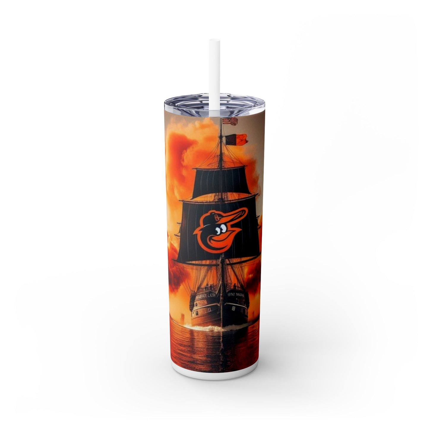 Sports Collection Orioles Skinny Tumbler with Straw, 20oz