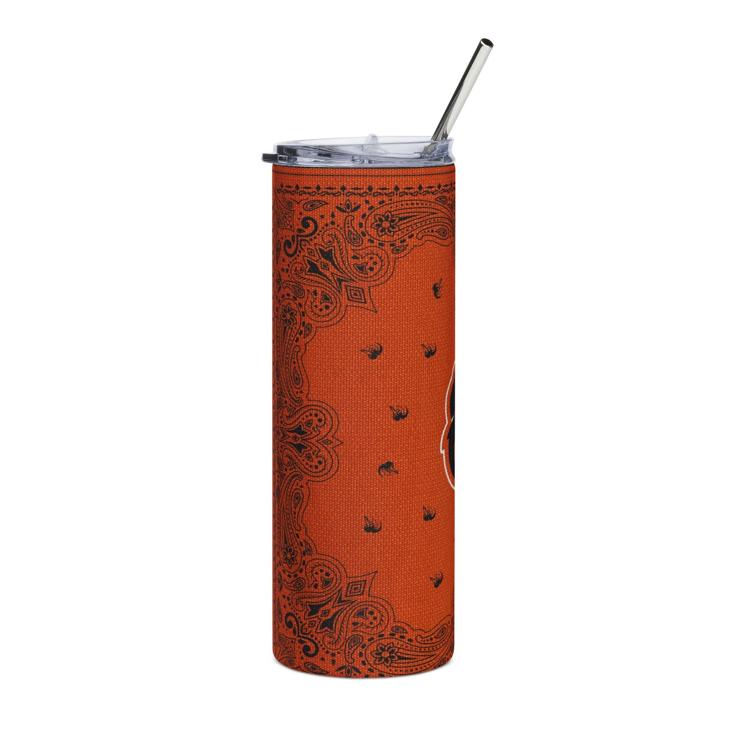 Sports Collection Orange Orioles Bandana Stainless Steel Tumbler, 20oz