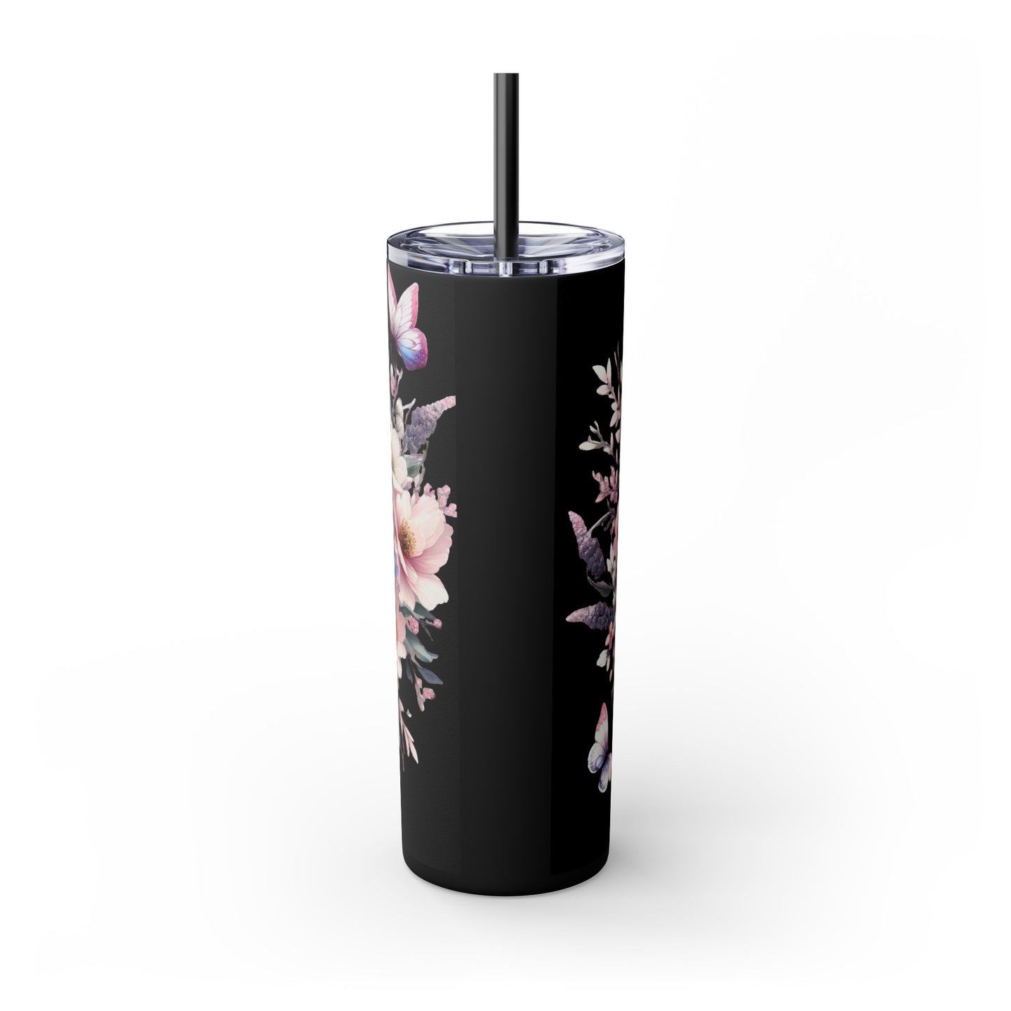 Mother's Day Skinny Tumbler with Straw - 20oz Floral Design