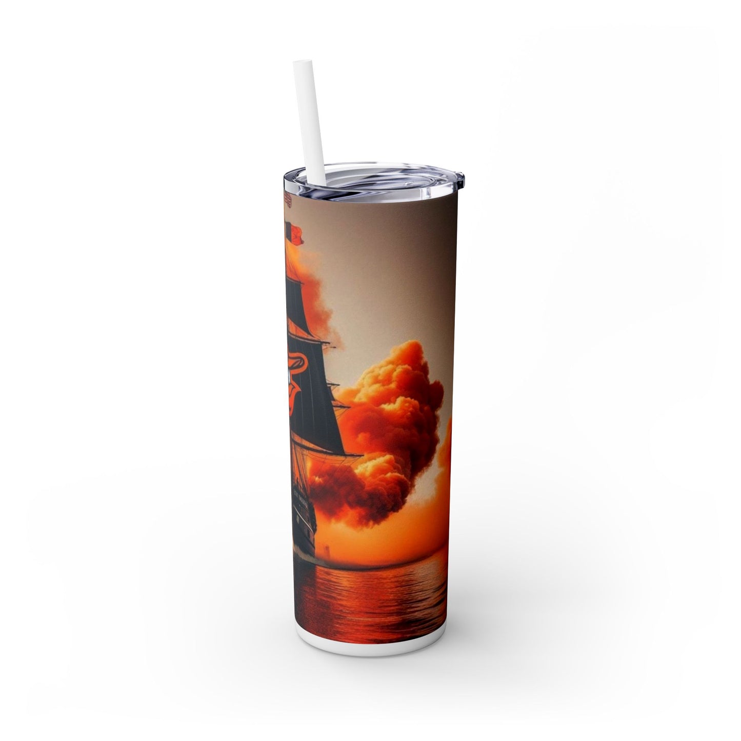 Sports Collection Orioles Skinny Tumbler with Straw, 20oz