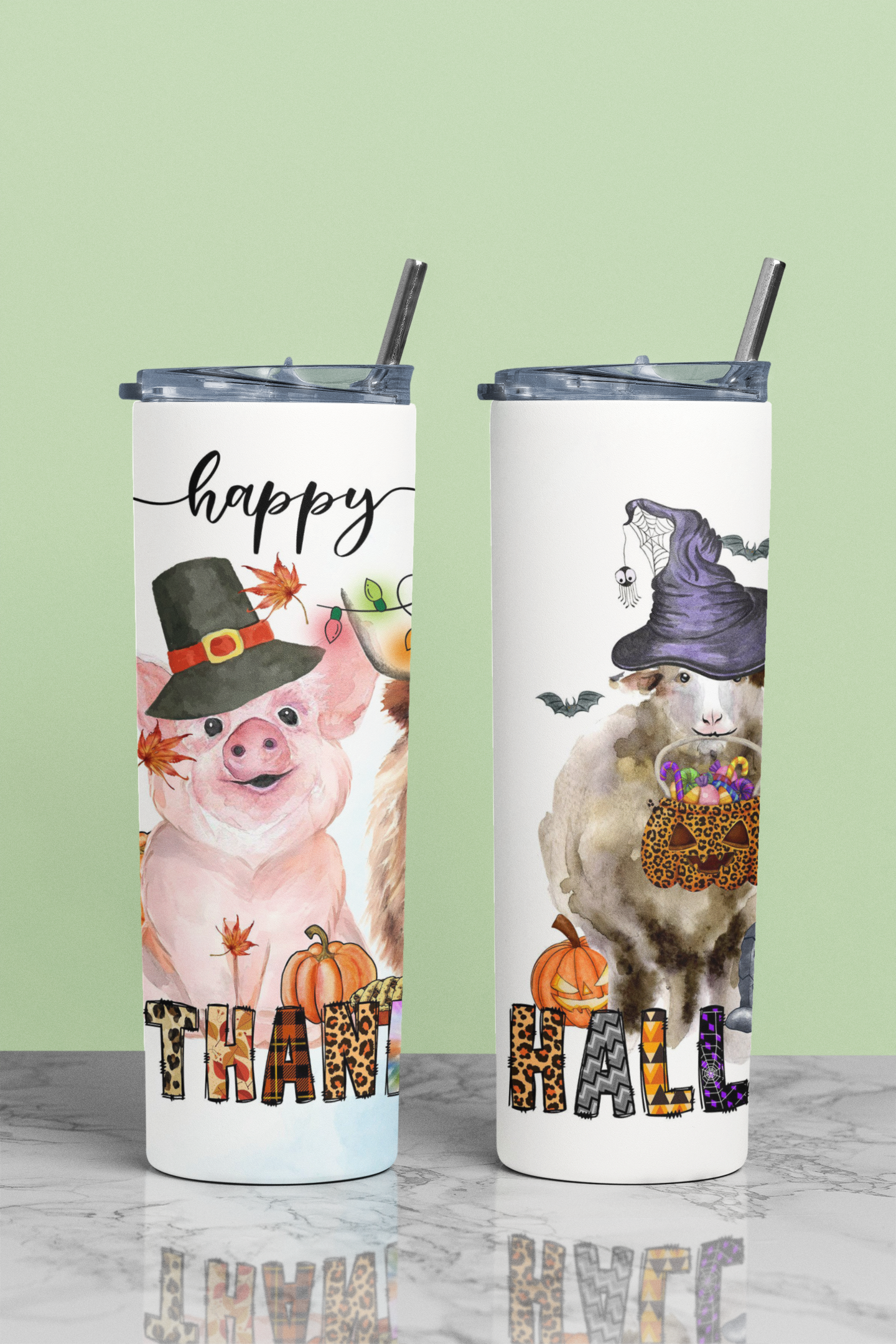 Happy Hallthanksxmas 20 oz Tumbler Holiday Collection