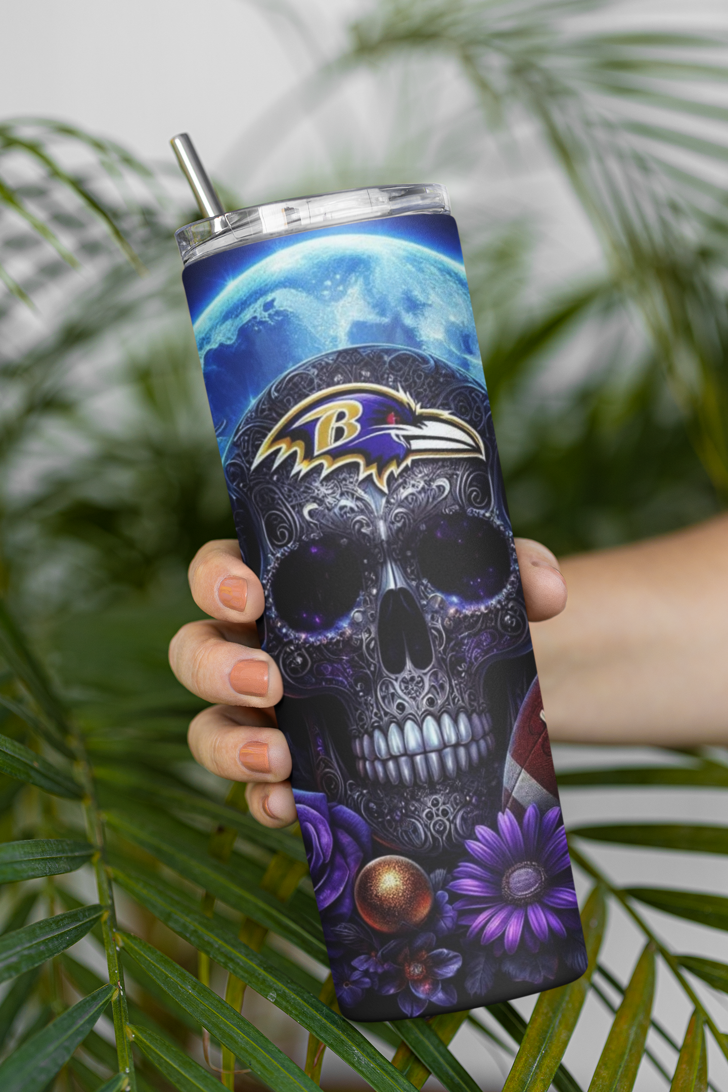 Ravens Skull 20oz Tumbler
