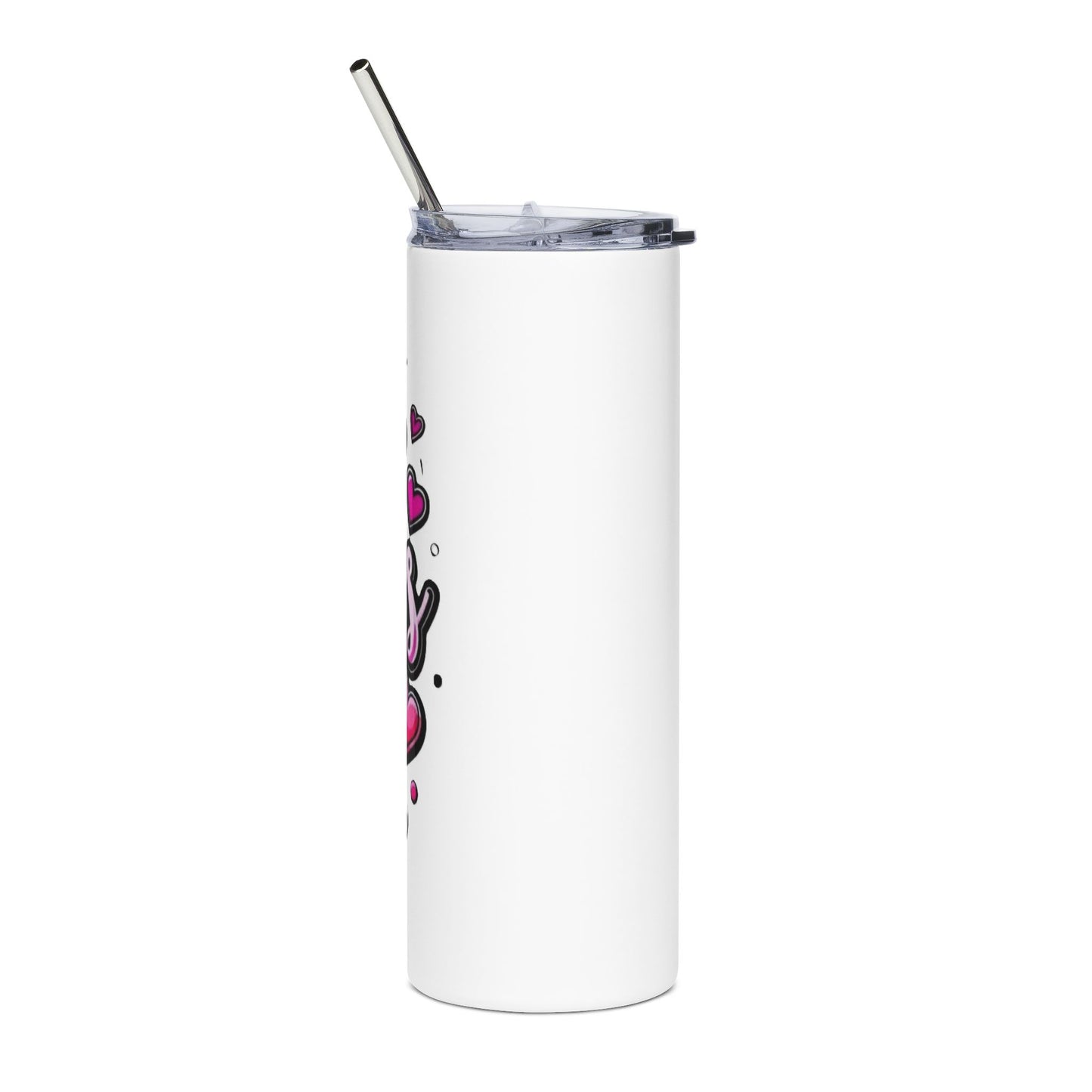 Happy Mother's Day 20oz Stainless Steel Tumbler — Pink Heart Travel Mug