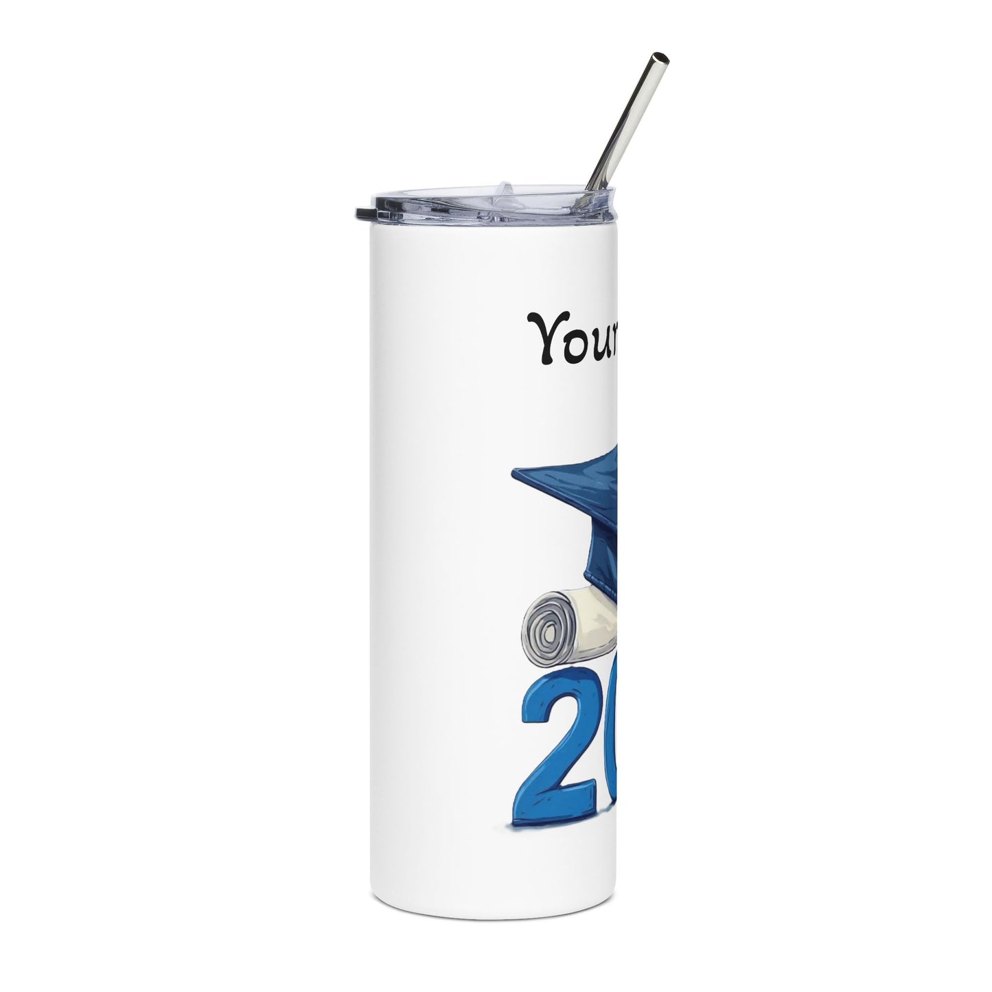 2026 Graduation Stainless Steel Tumbler – Personalized Grad Cap & Diploma Travel Cup