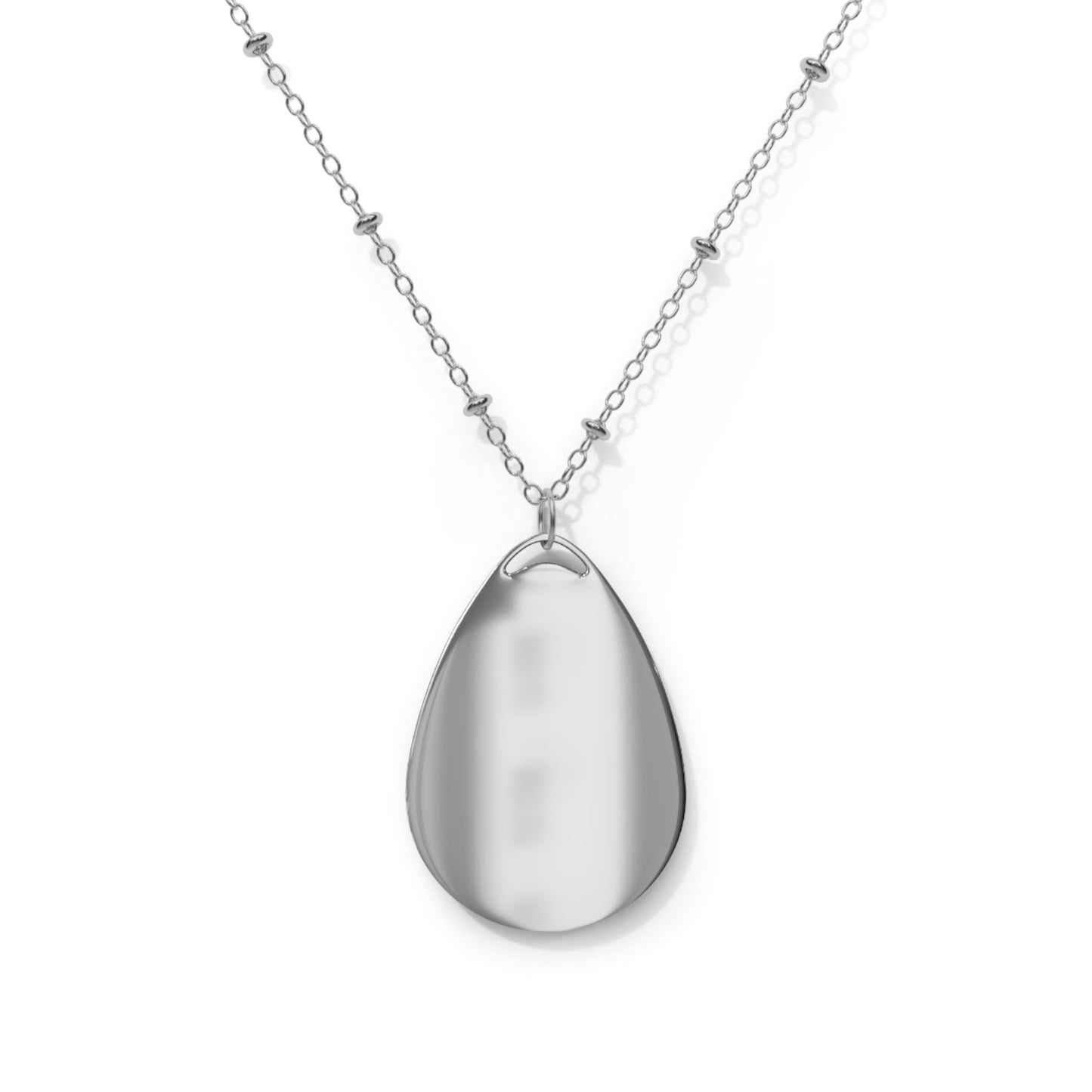 Oval Bird Pendant Necklace — Robin Floral Teardrop Necklace