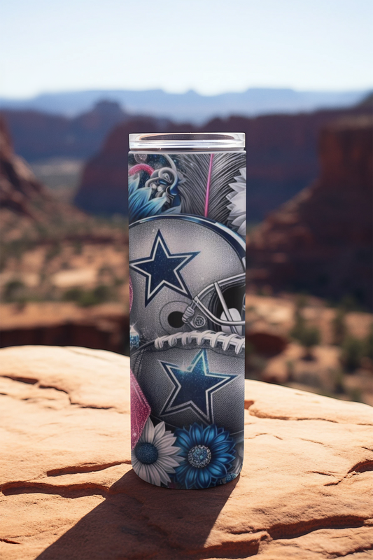 Dallas Cowboys Silver 20oz tumbler