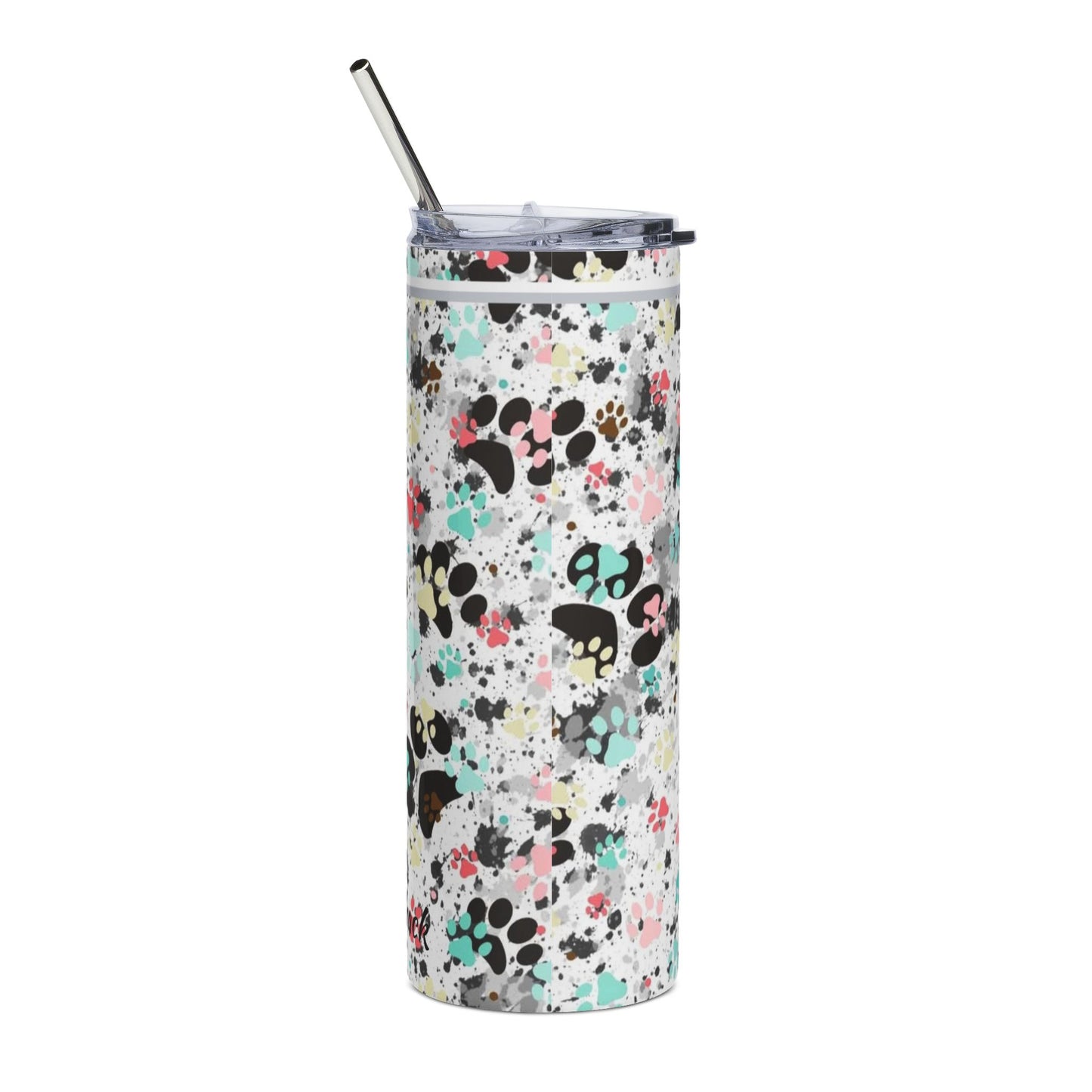 20oz Stainless Tumbler — "Life Is Better With a Dog" Paw Print Travel Cup