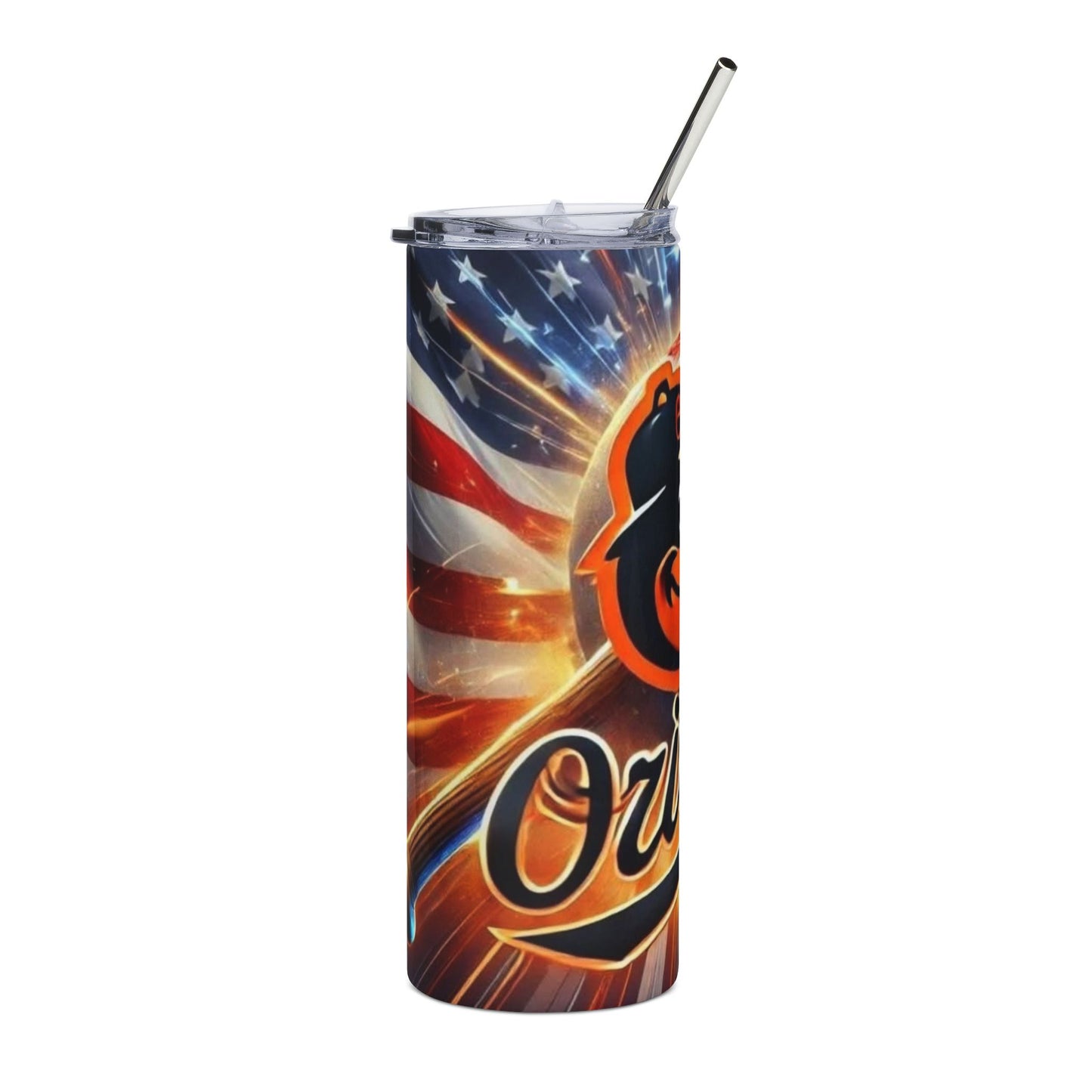 Sports Collection Orioles Stainless Steel Tumbler 20oz — Patriotic Baseball Travel Cup