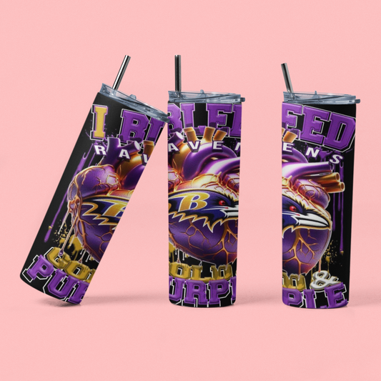 Ravens 20oz Gold Tumbler